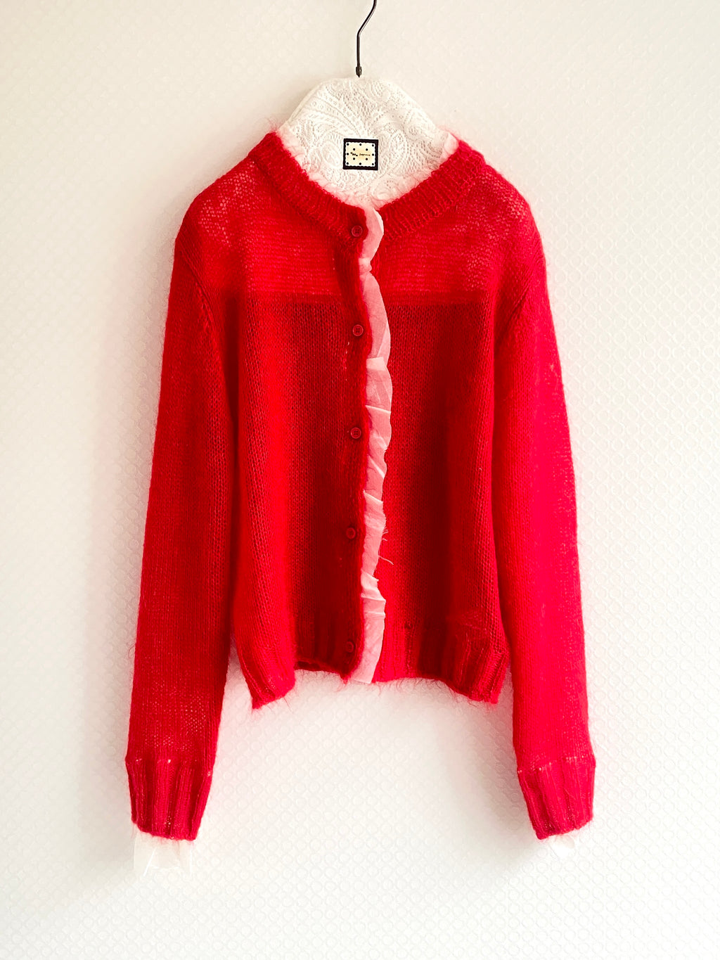 Soft Rouge Frill Cardigan