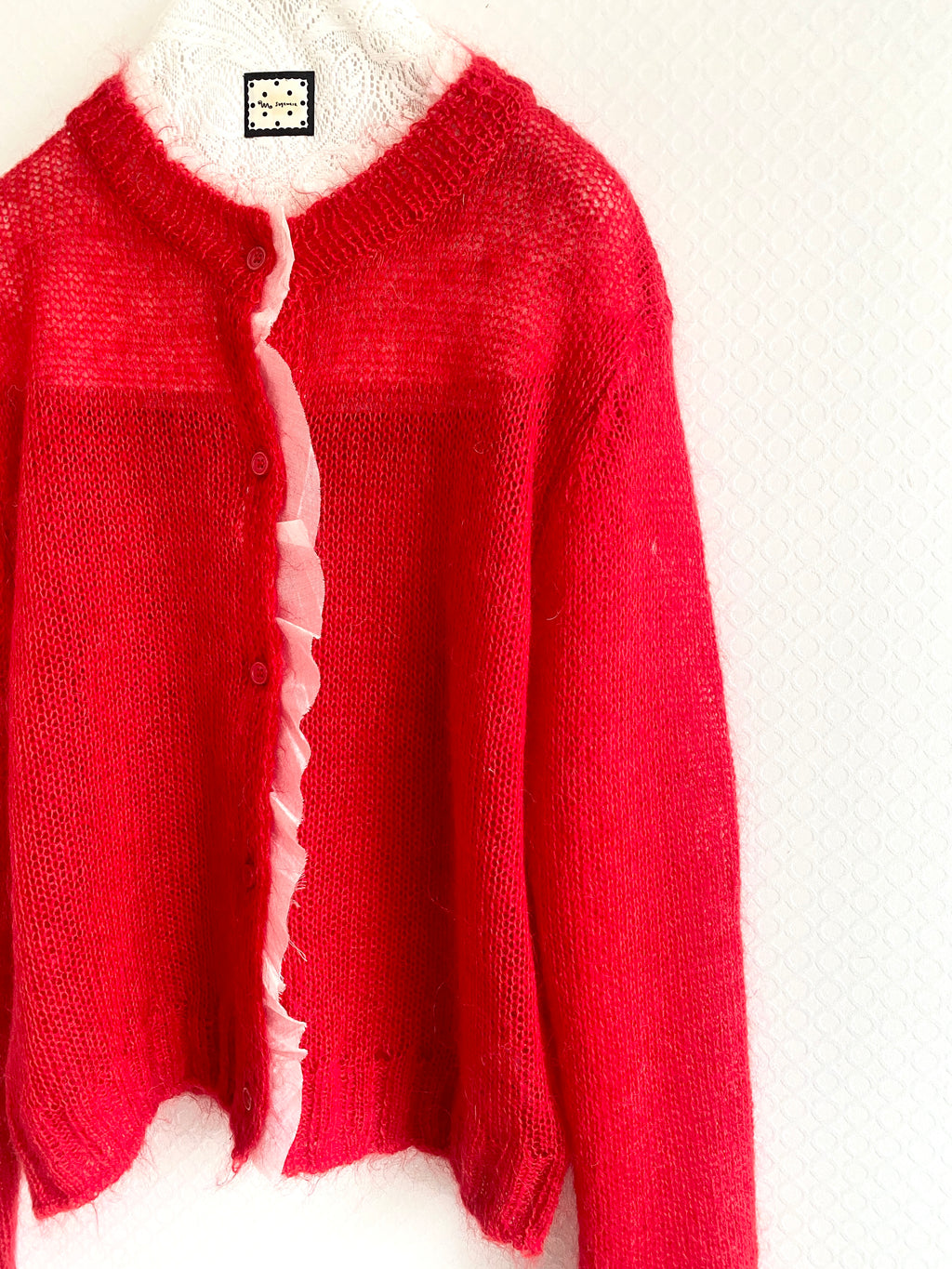 Soft Rouge Frill Cardigan