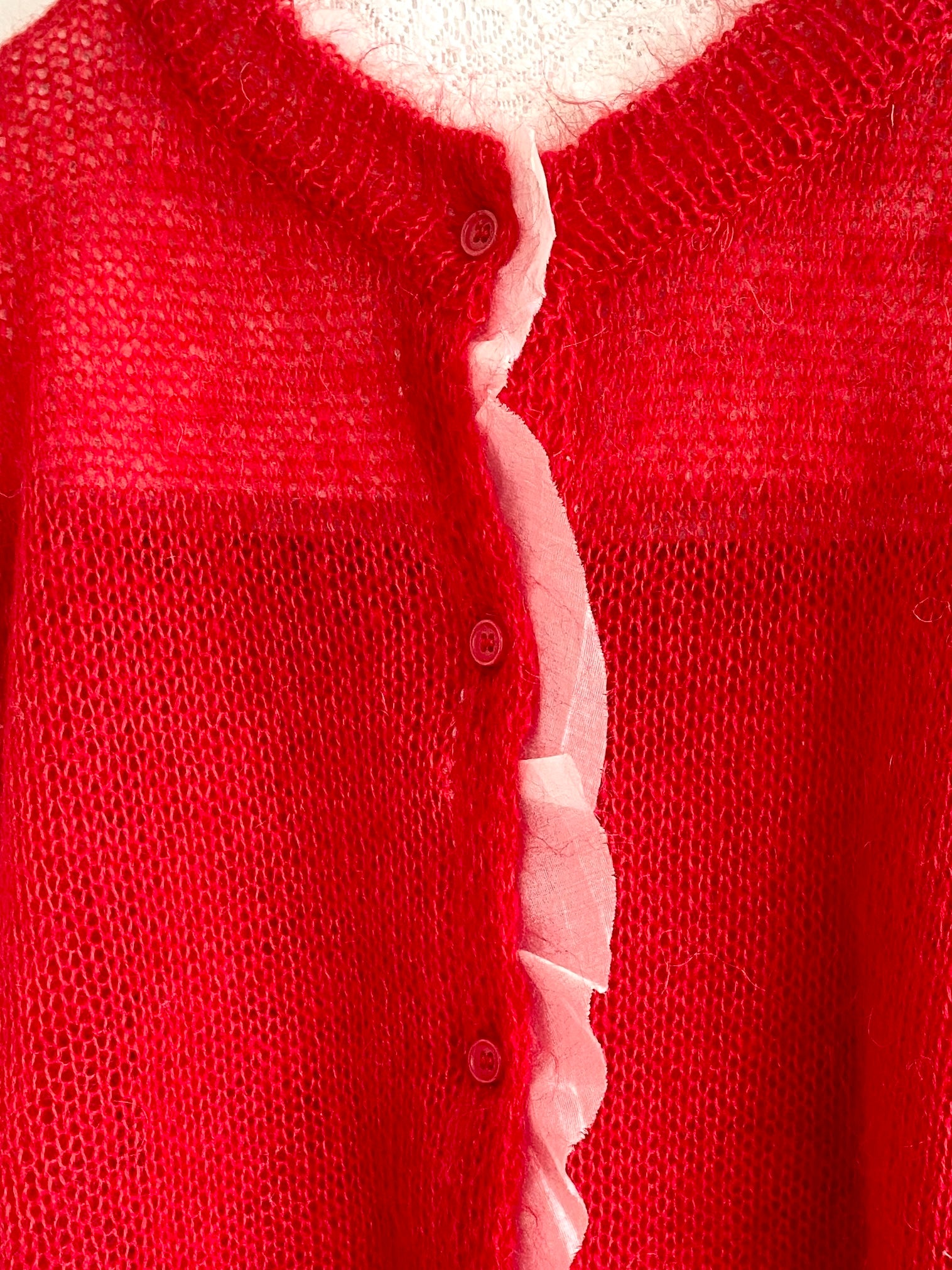 Soft Rouge Frill Cardigan