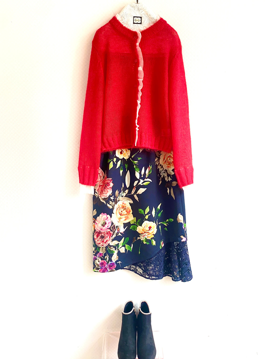 Soft Rouge Frill Cardigan