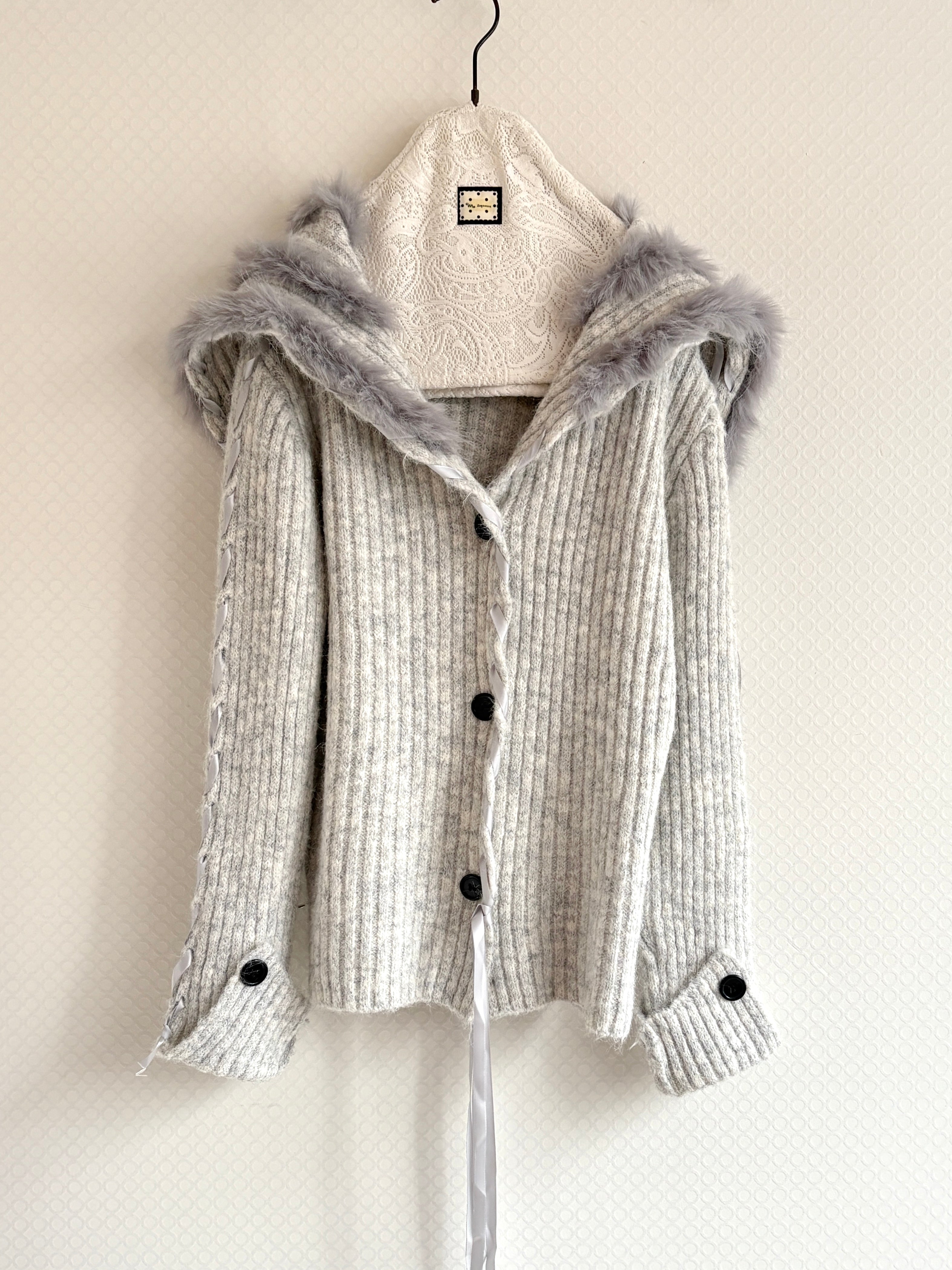 ファーニットカーディガン