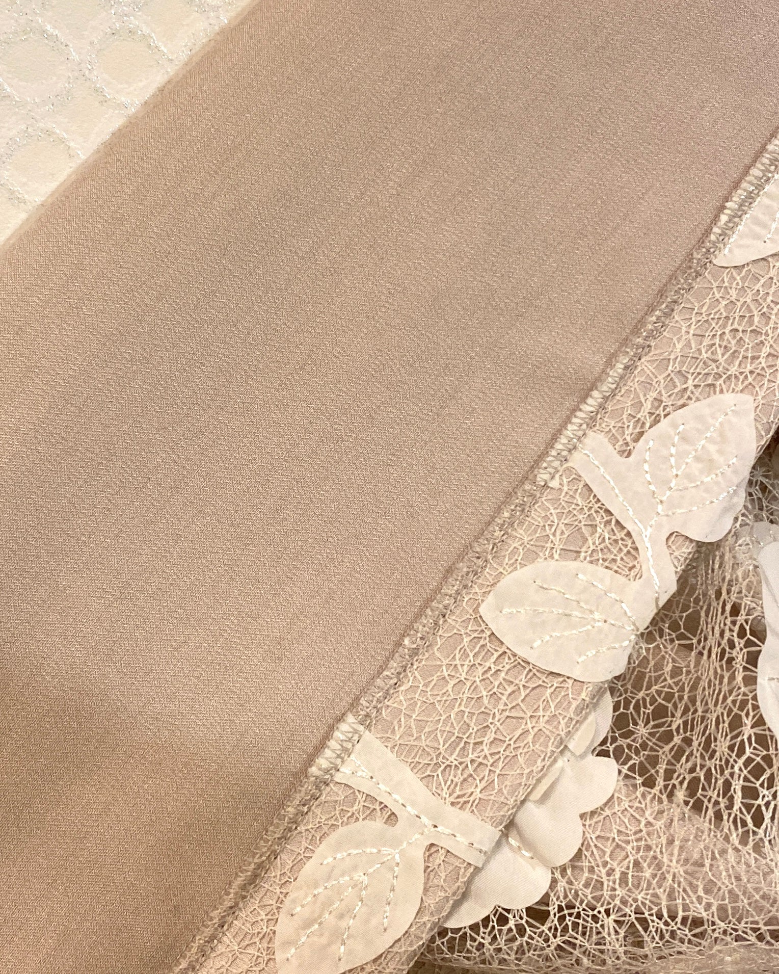 オーガンジー花柄パンツ