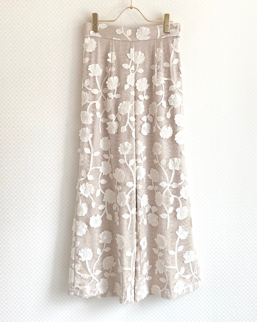 オーガンジー花柄パンツ
