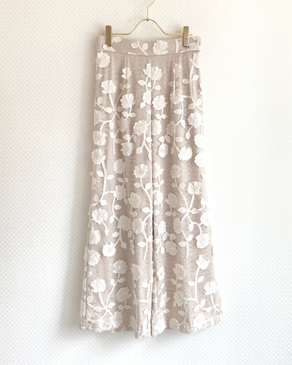 オーガンジー花柄パンツ