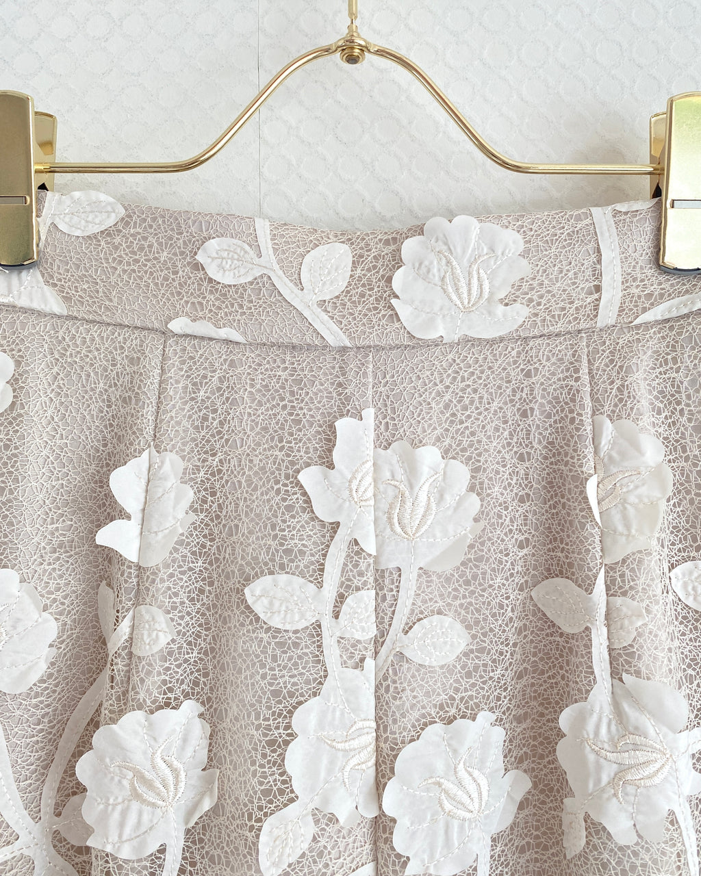 オーガンジー花柄パンツ