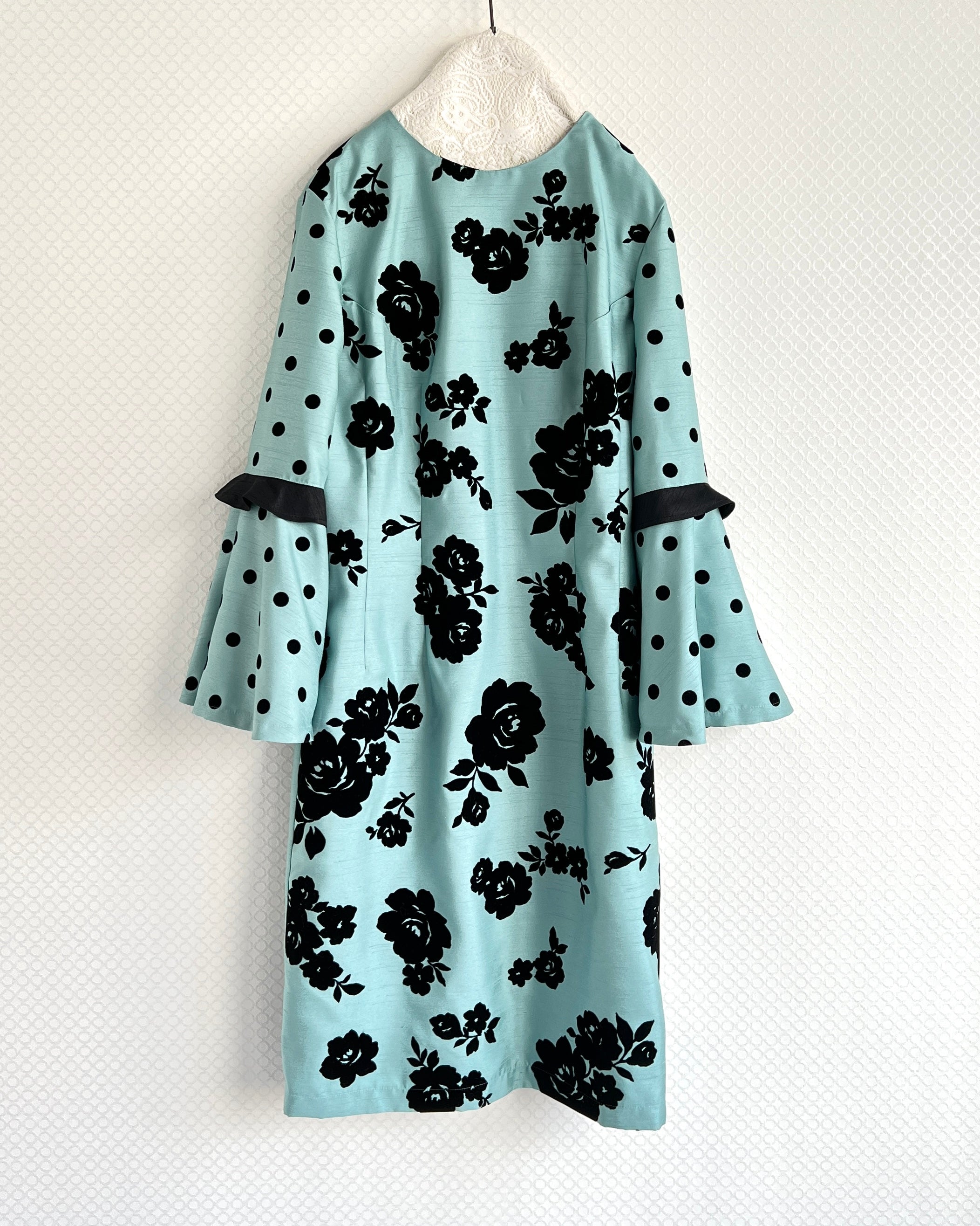 Oop058花柄ワンピースgreen