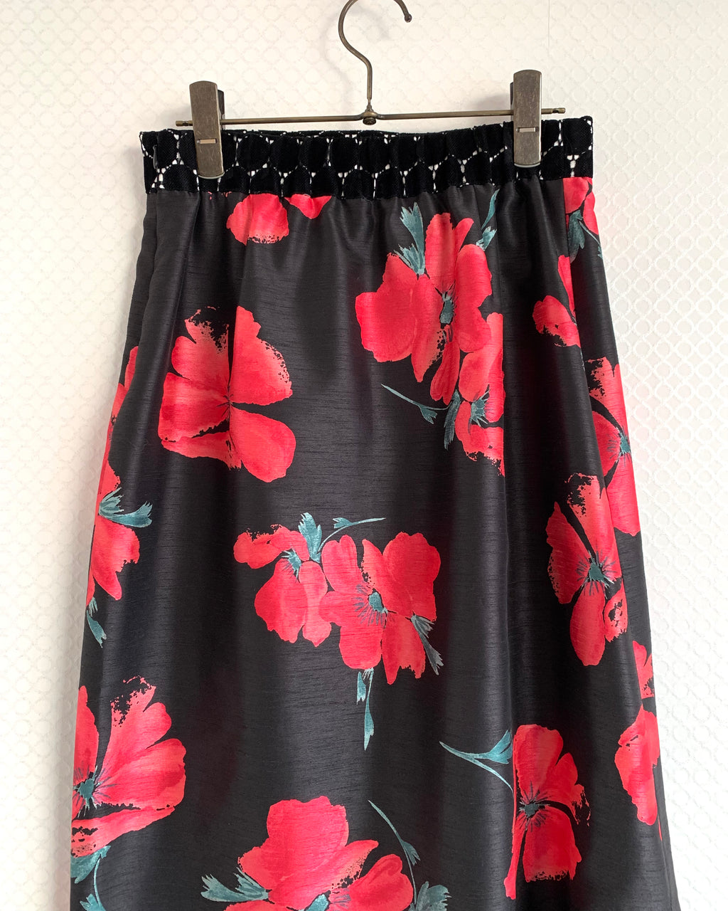 花柄タイトスカート