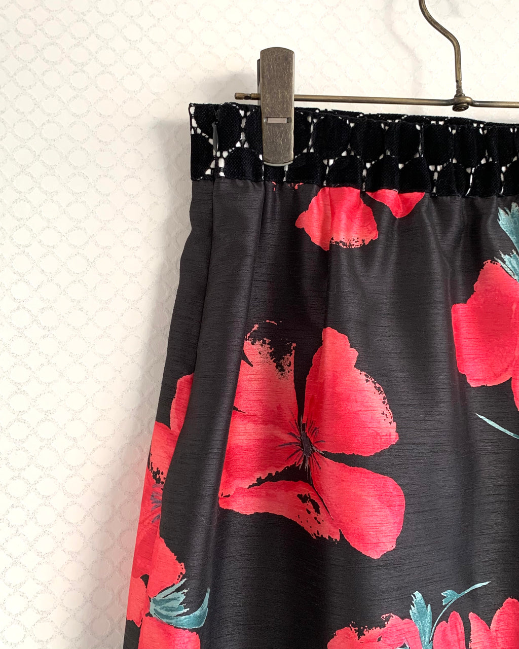 花柄タイトスカート