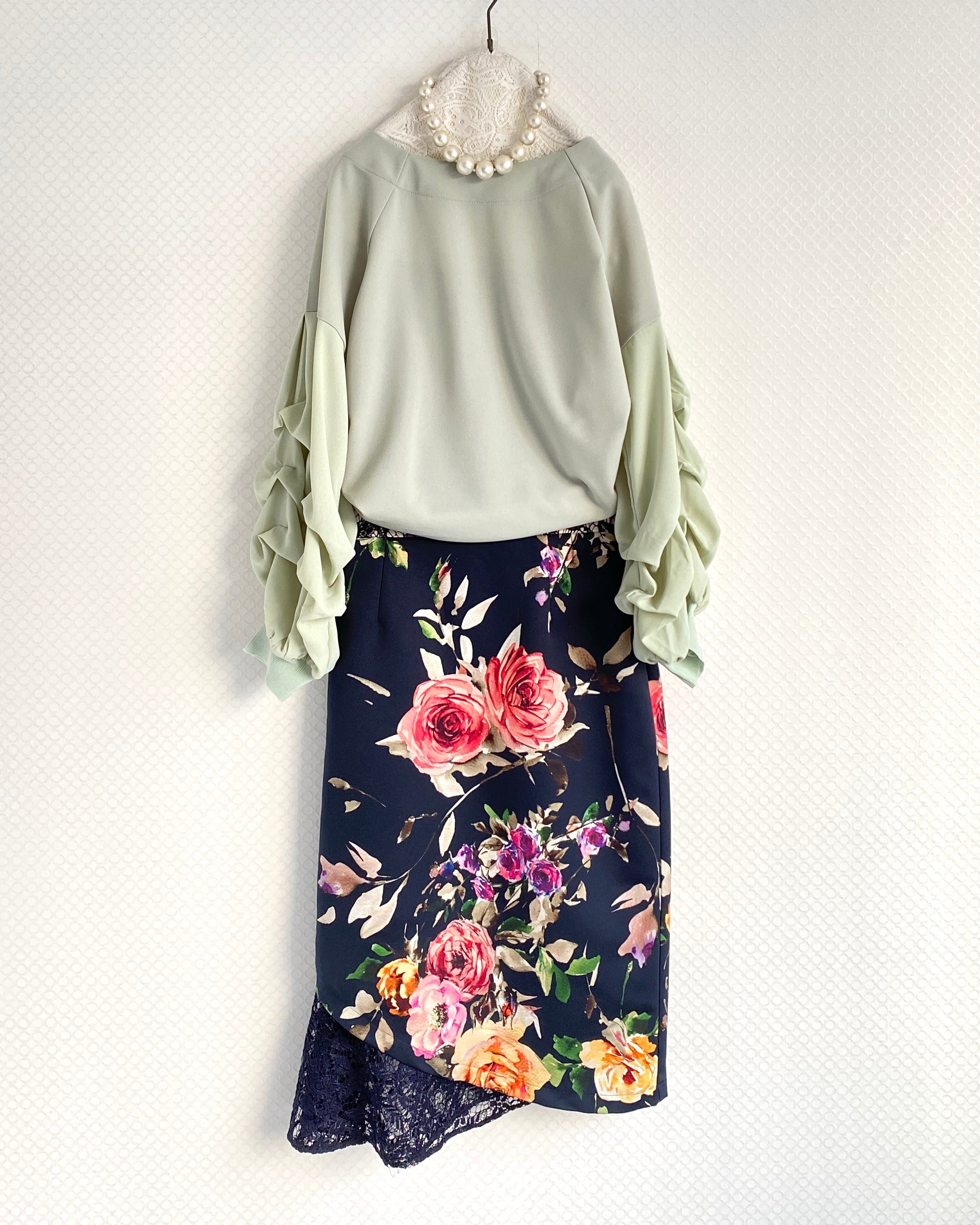 オリジナル花柄タイトスカート